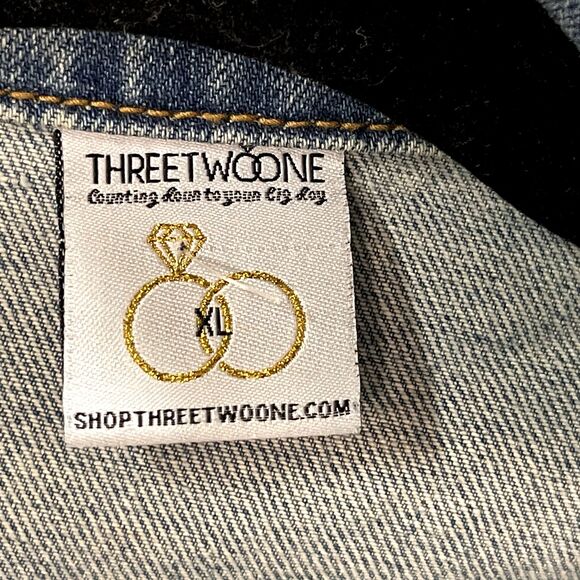 ThreeTwoOne Denim Bride Jacket Size XL Here Comes the Bride - Picture 4 of 6